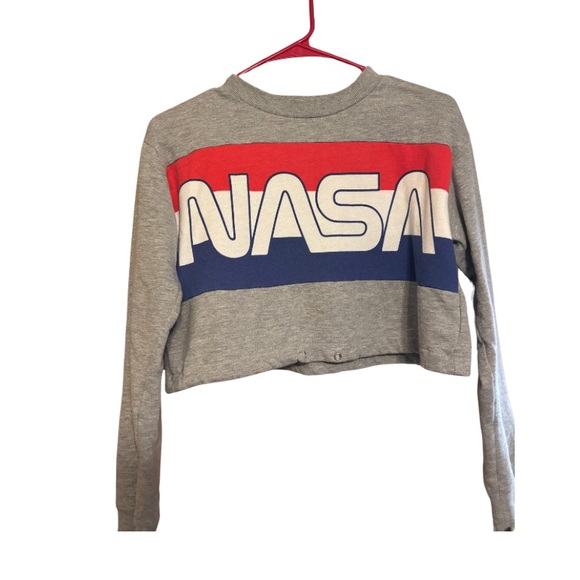 Gray NASA Cropped Sweatshirt Jennyfer Small - Picture 2 of 9